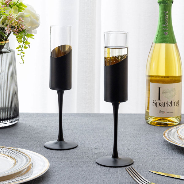 Gold Dot Champagne Flutes - Wayfair Canada